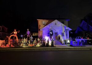 Halloween display at 417 South 1st Street, Lindenhurst