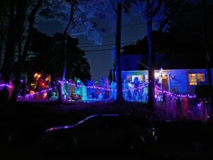 Halloween display at 36 Melrose Avenue, East Northport