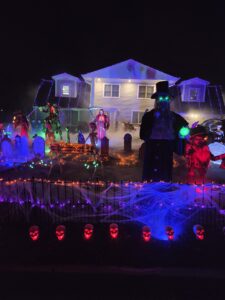 Halloween display at 59 Wichard Boulevard, Commack