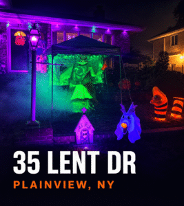 Halloween display at 35 Lent Dr, Plainview