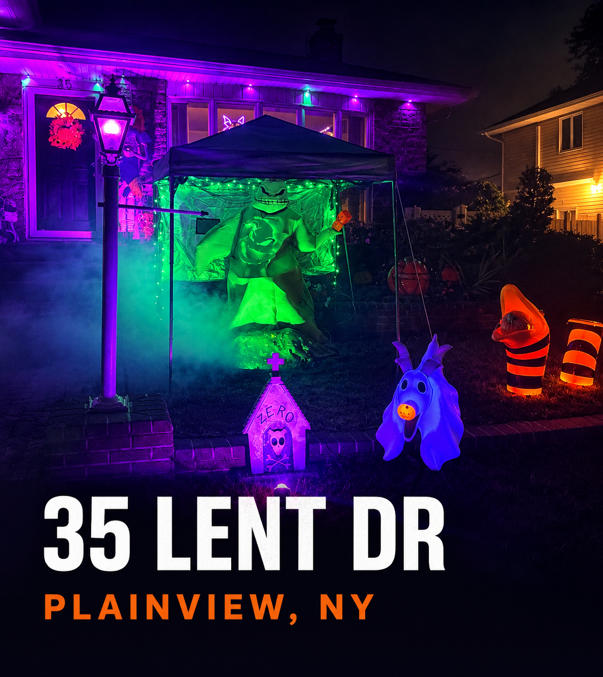 Halloween display at 35 Lent Dr, Plainview, NY - photo 1