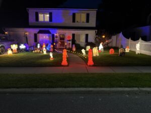 Halloween display at 114 Baltimore Avenue, Massapequa
