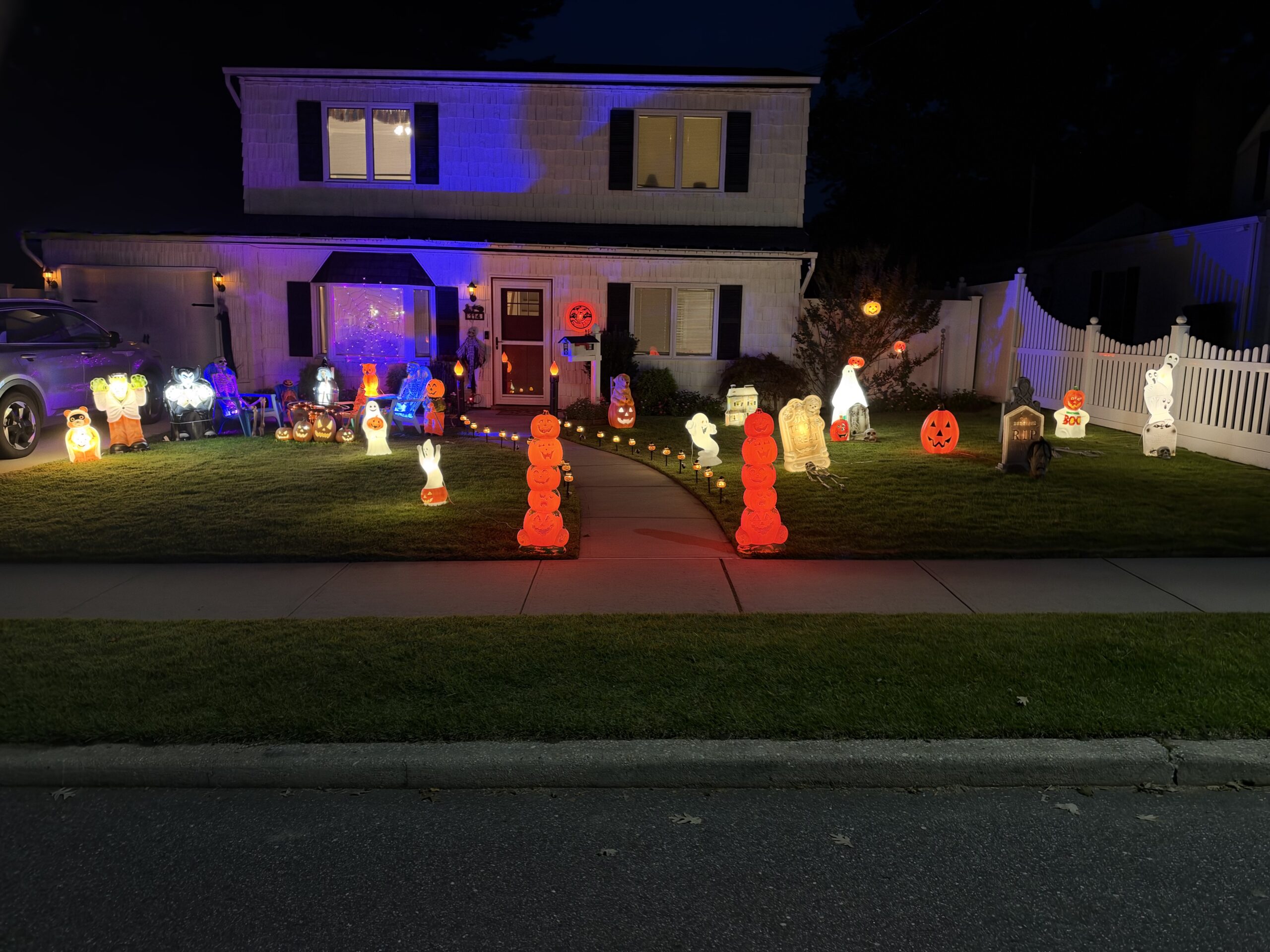 Halloween display at 114 Baltimore Avenue, Massapequa, NY - photo 1