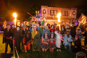 Halloween display at 4 Peppermint Road, Commack