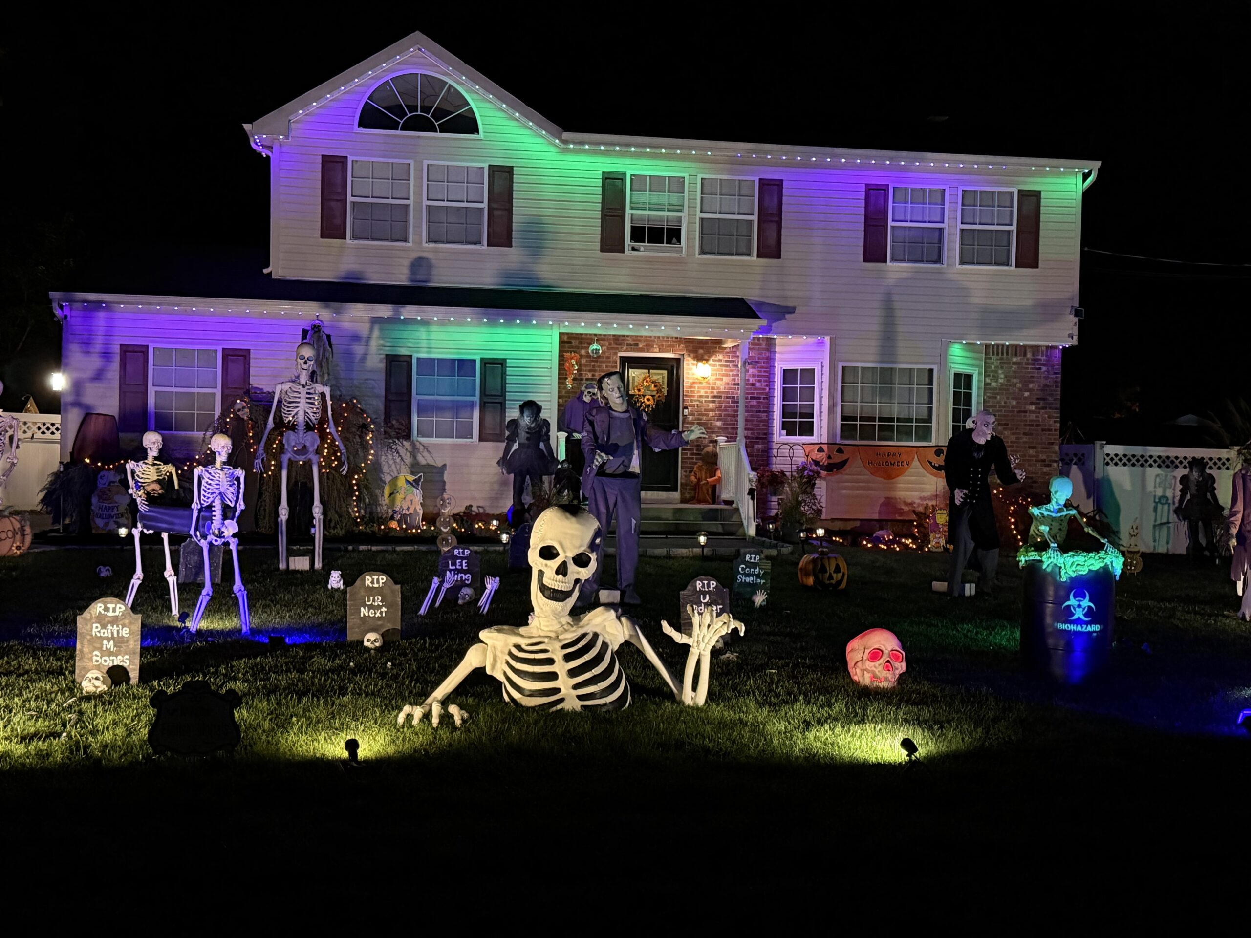Halloween display at 65 Broadway, Shirley, NY - photo 1