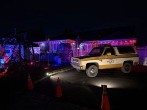Halloween display at 3686 Bridle Path, Bethpage