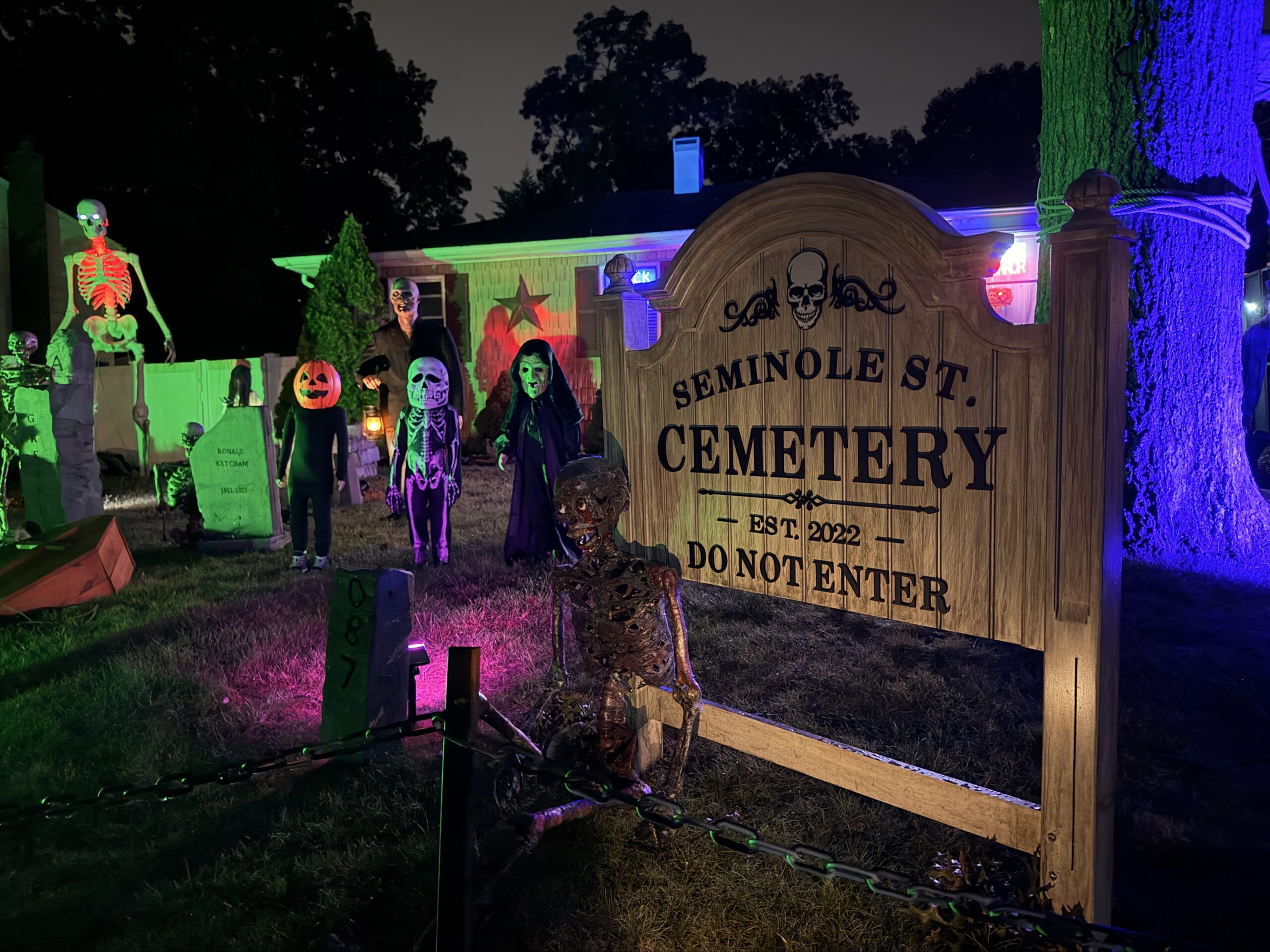 Halloween display at 62 Seminole St, Selden, NY - photo 1