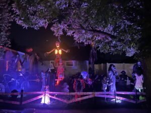 Halloween display at 81 S Millpage Dr, Bethpage