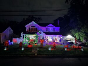 Halloween display at 20 Stewart Street, East Islip