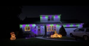 Halloween display at 1476 4th Street, West Babylon