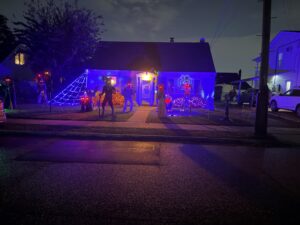 Halloween display at 8 Libby Avenue, Hicksville