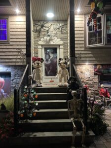 Halloween display at 1 Field Court, Hicksville