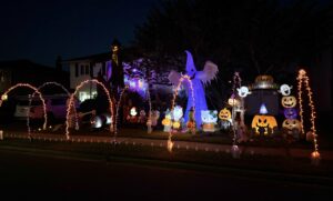 Halloween display at 13 Harrison Avenue, Massapequa