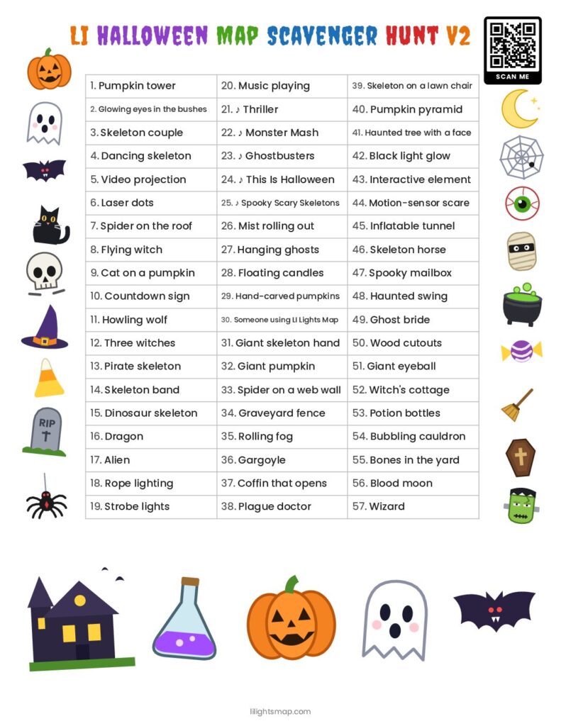 Preview of the Scavenger Hunt V2 sheet