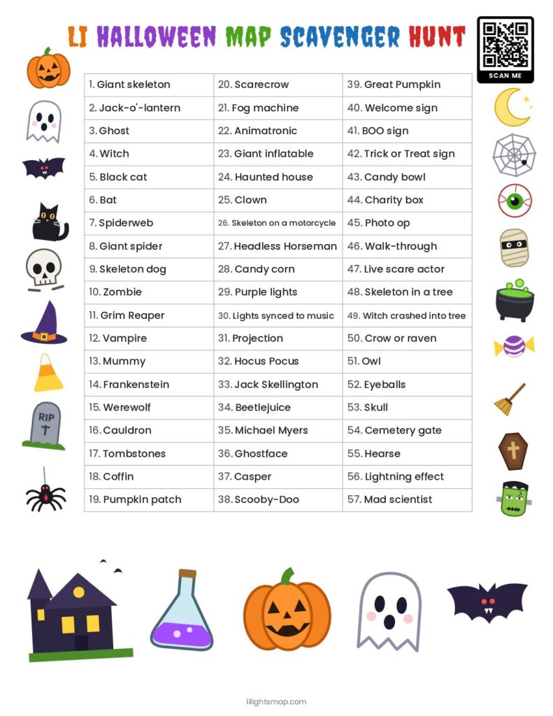 Preview of the Scavenger Hunt sheet
