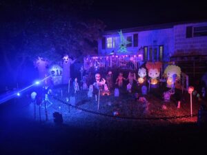 Halloween display at 388 Elmwood Street, Islip Terrace