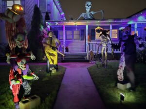 Halloween display at 65 44th Street, Islip