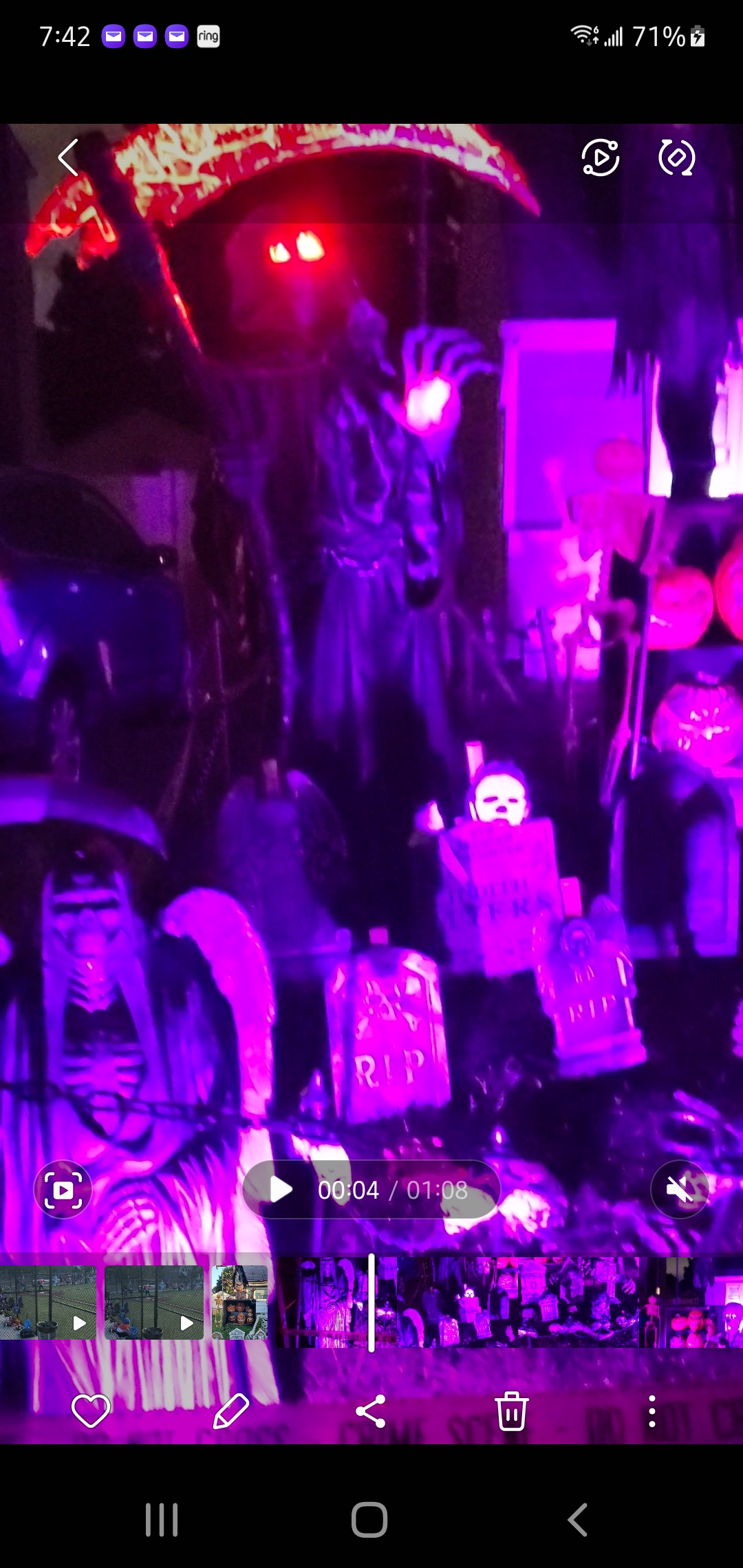 Halloween display at 236 Bushwick Ave, Merrick, NY - photo 1