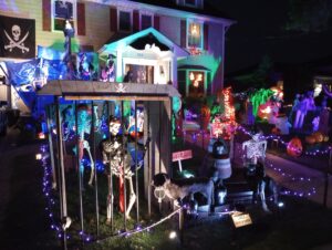 Halloween display at 234 Bayview Avenue, Massapequa