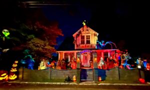 Halloween display at 1726 Quentin Street, West Babylon