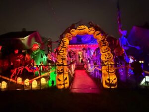 Halloween display at 29 Nill St, West Babylon