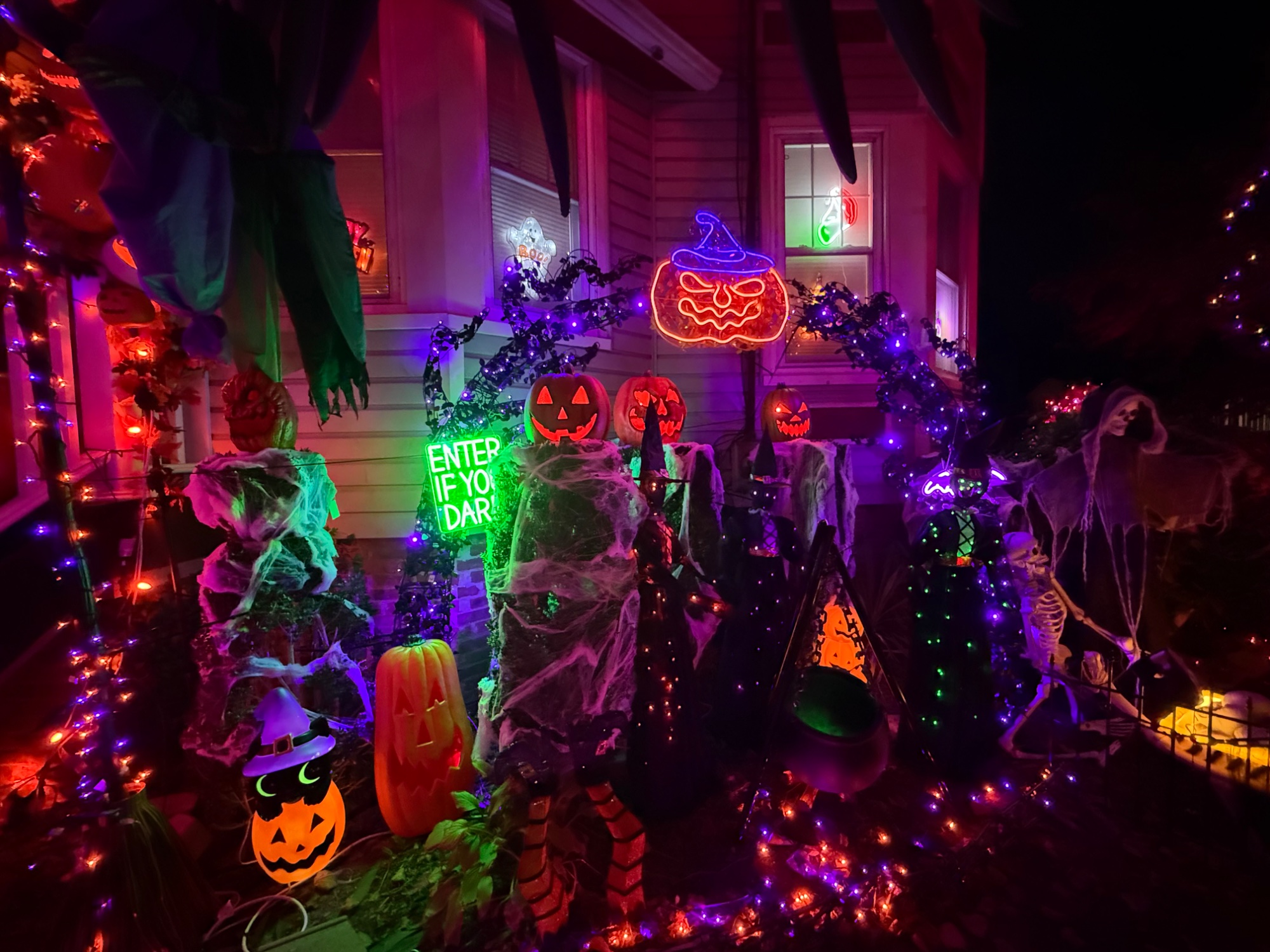 Halloween display at 295 Curtin Avenue, West Islip