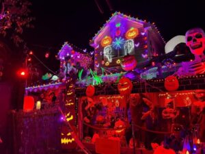Halloween display at 101 Wilson Street, Babylon