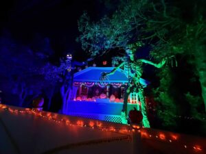 Halloween display at 171 Udall Road, West Islip