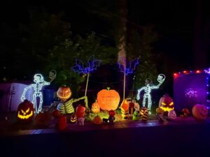 Halloween display at 20 Independence Ave, Babylon