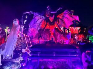 Halloween display at 10 Lee Avenue, Bay Shore