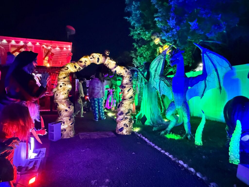 Halloween display at 10 Lee Avenue, Bay Shore