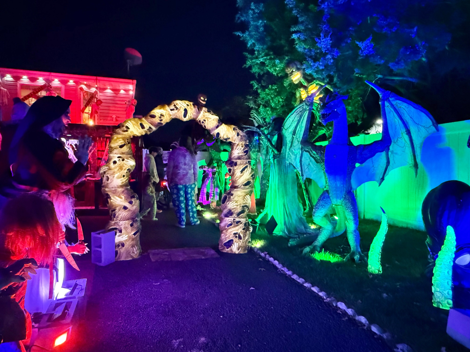 Halloween display at 10 Lee Avenue, Bay Shore