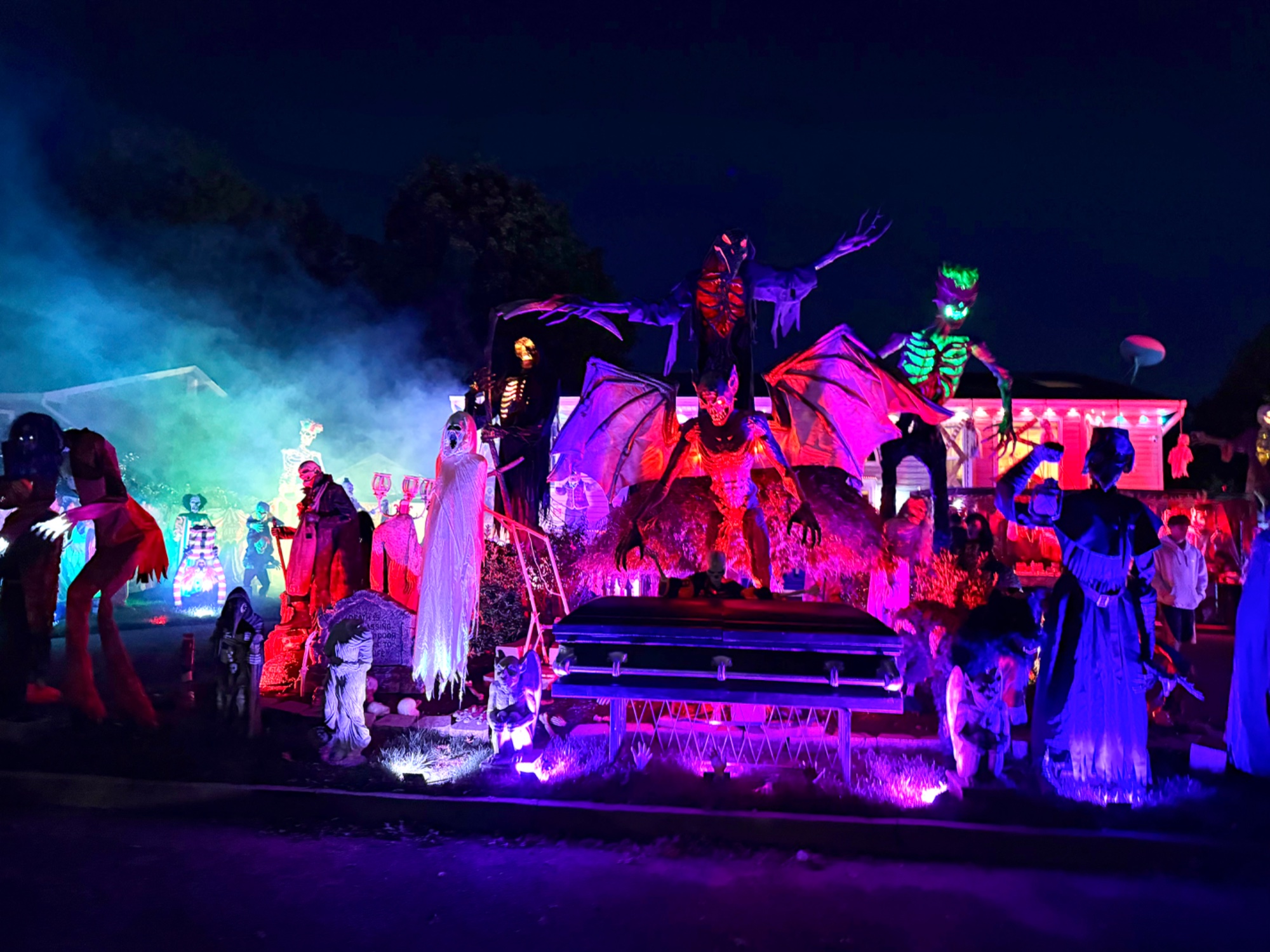 Halloween display at 10 Lee Avenue, Bay Shore