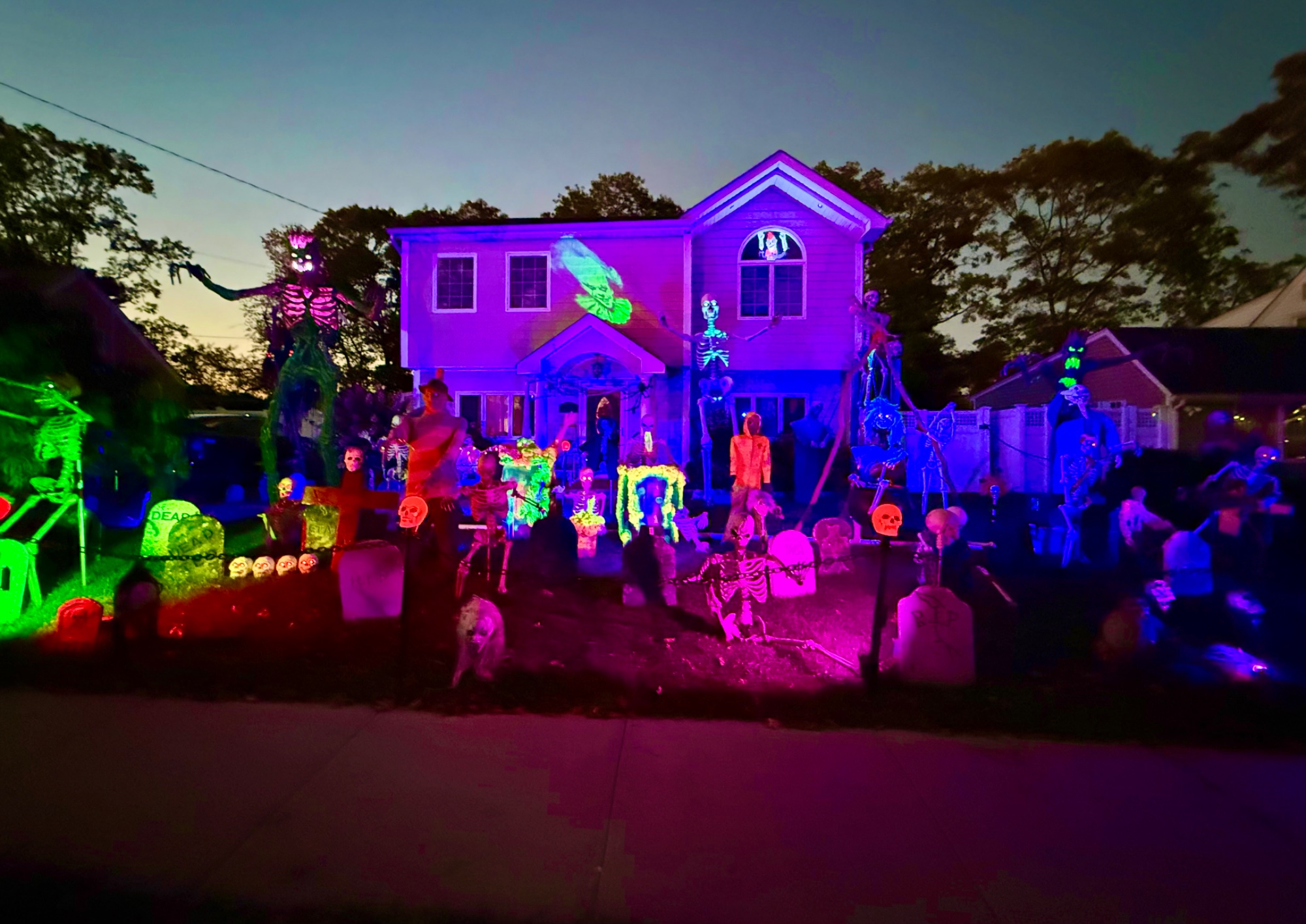 Halloween display at 101 Wilson Street, Babylon