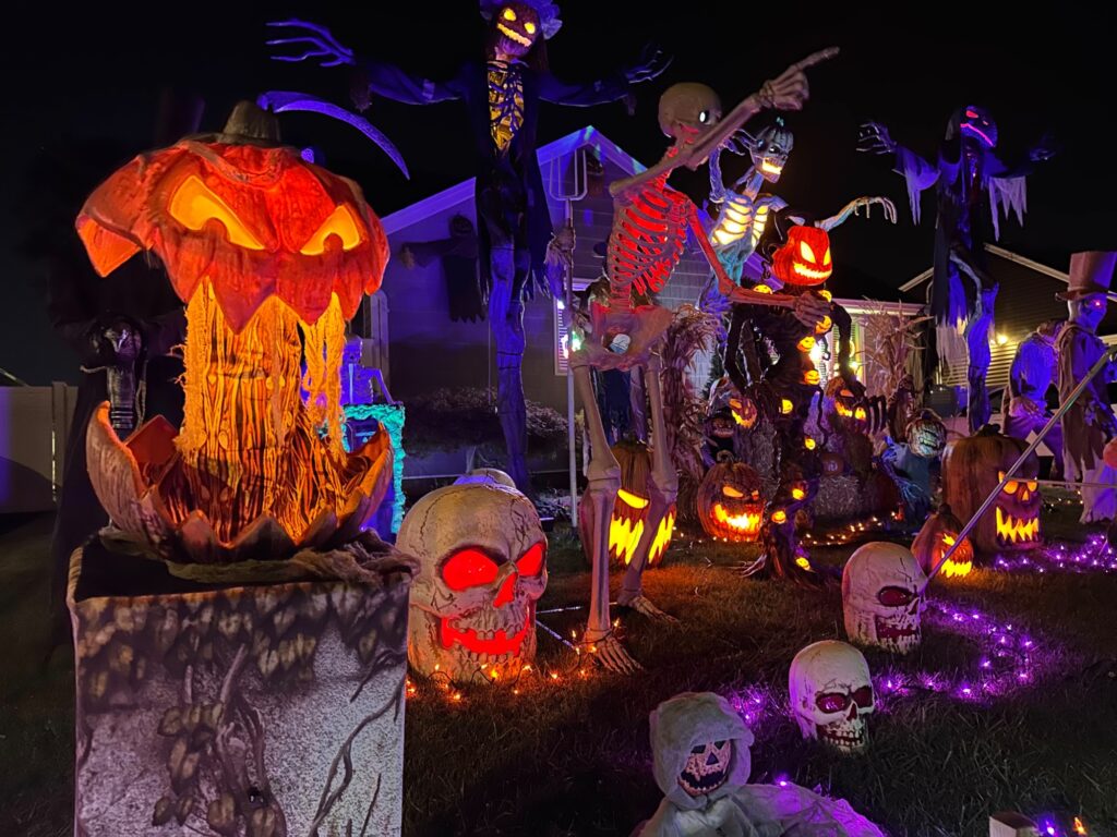 Halloween display at 19 Blanchard Street, West Babylon