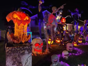 Halloween display at 19 Blanchard Street, West Babylon