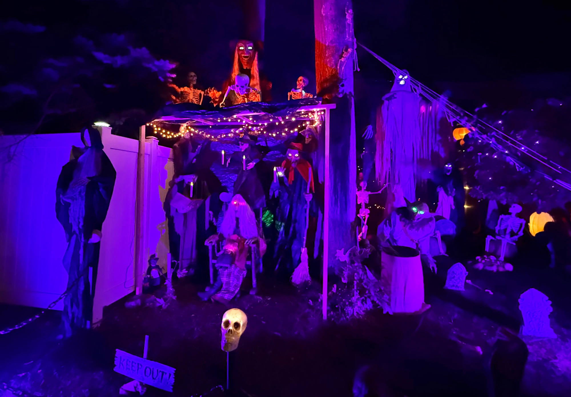 Halloween display at 52 Stone Avenue, North Babylon, NY - photo 1