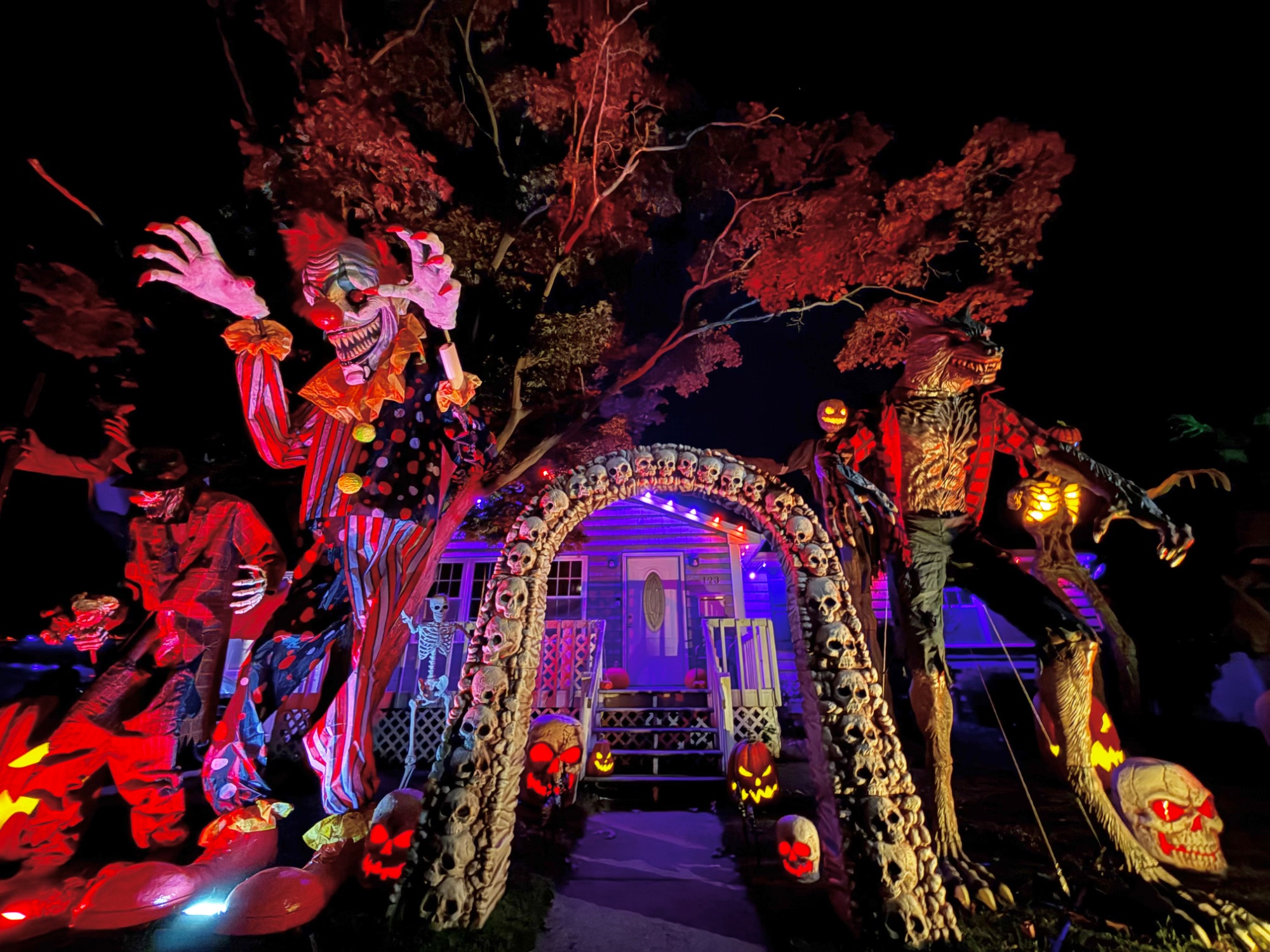 Halloween display at 123 Liberty Ave, Lindenhurst